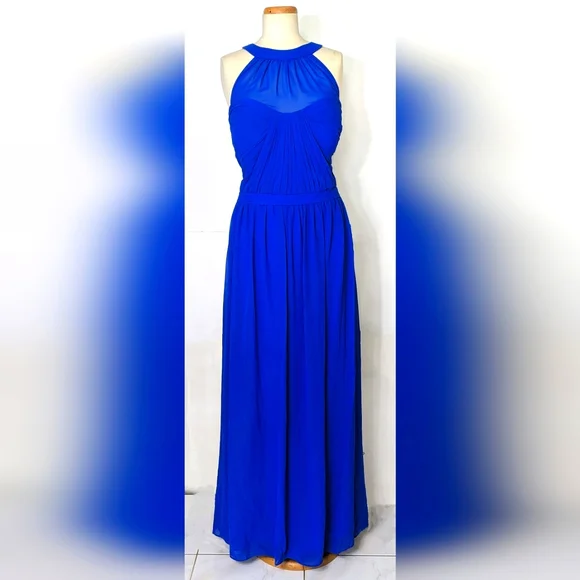 white christmas dresses THE ANGEL CHIFFON MIDI DRESS IN BLUE